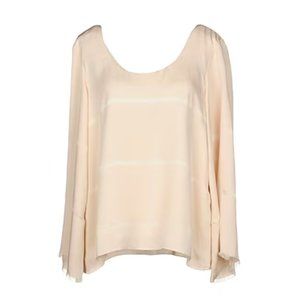 Beautiful! Elisabeth and James Silk Kimono Sleeve Blouse in Blush Size XS